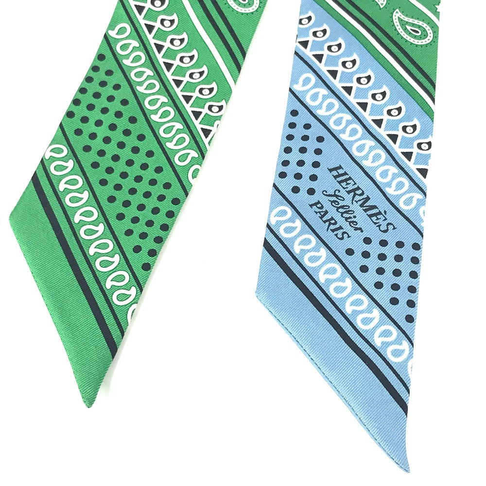 HERMES ツイリー ツィリー エプロン・ドール・バンダナ バンドースカーフ スカーフ シルク レディース グリーン - brandshop-reference