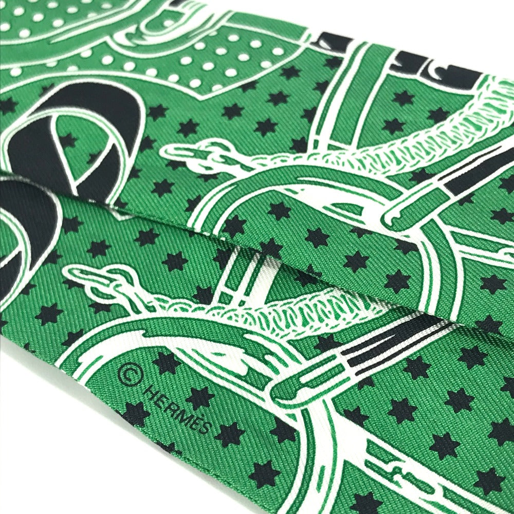 HERMES ツイリー ツィリー エプロン・ドール・バンダナ バンドースカーフ スカーフ シルク レディース グリーン - brandshop-reference