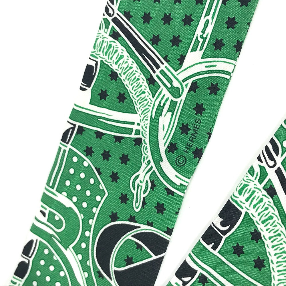 HERMES ツイリー ツィリー エプロン・ドール・バンダナ バンドースカーフ スカーフ シルク レディース グリーン - brandshop-reference