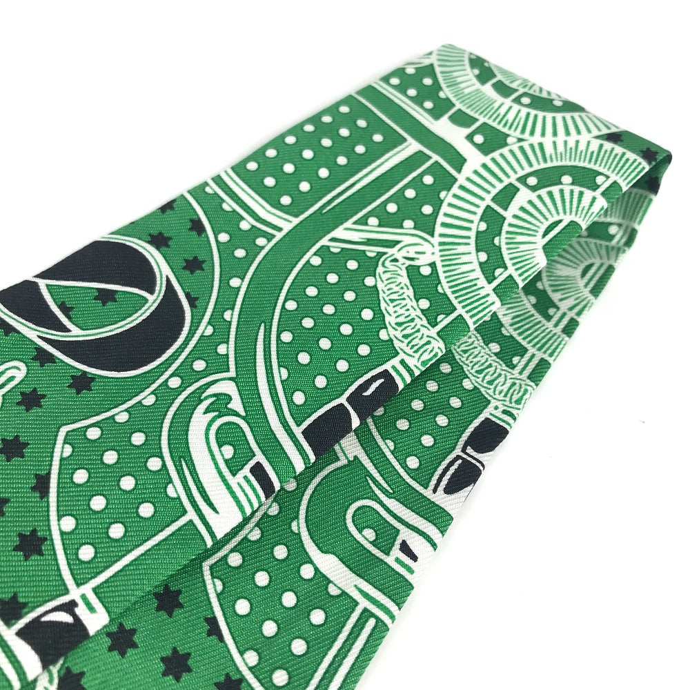 HERMES ツイリー ツィリー エプロン・ドール・バンダナ バンドースカーフ スカーフ シルク レディース グリーン - brandshop-reference