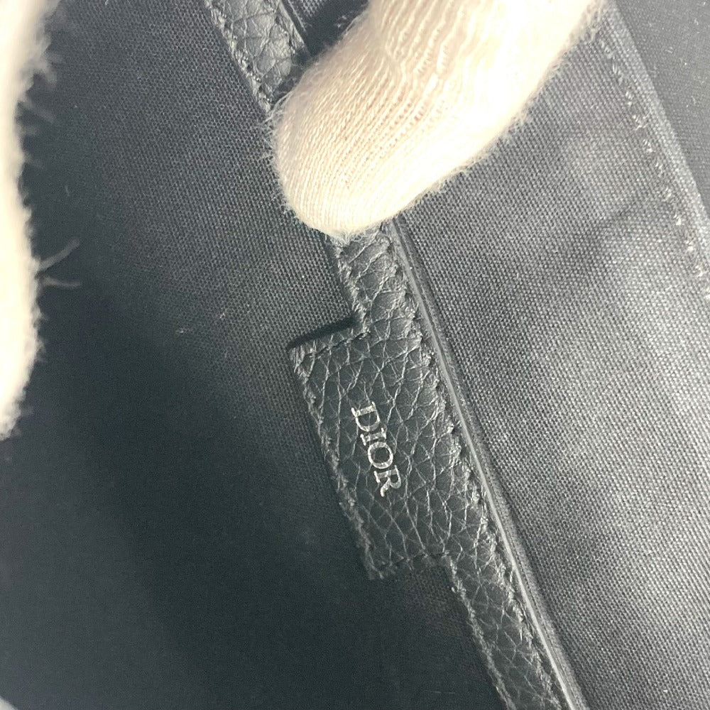 Dior 1ESPO329LLG 24AW フラップ付き 総ロゴ エンボス カバン 斜め掛け ショルダーバッグ レザー ユニセックス ブラック - brandshop-reference