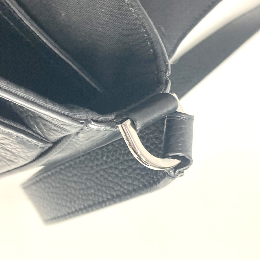 Dior 1ESPO329LLG 24AW フラップ付き 総ロゴ エンボス カバン 斜め掛け ショルダーバッグ レザー ユニセックス ブラック - brandshop-reference