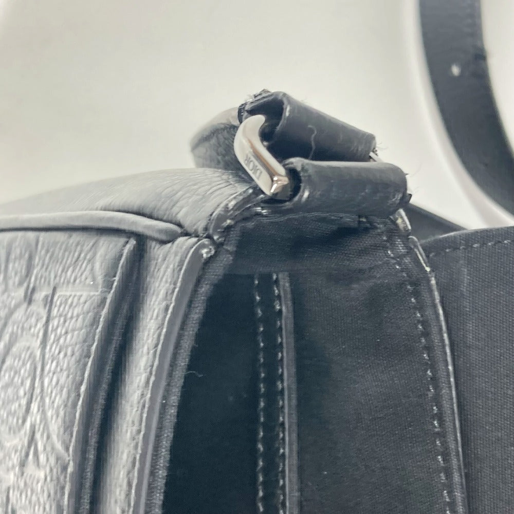 Dior 1ESPO329LLG 24AW フラップ付き 総ロゴ エンボス カバン 斜め掛け ショルダーバッグ レザー ユニセックス ブラック - brandshop-reference