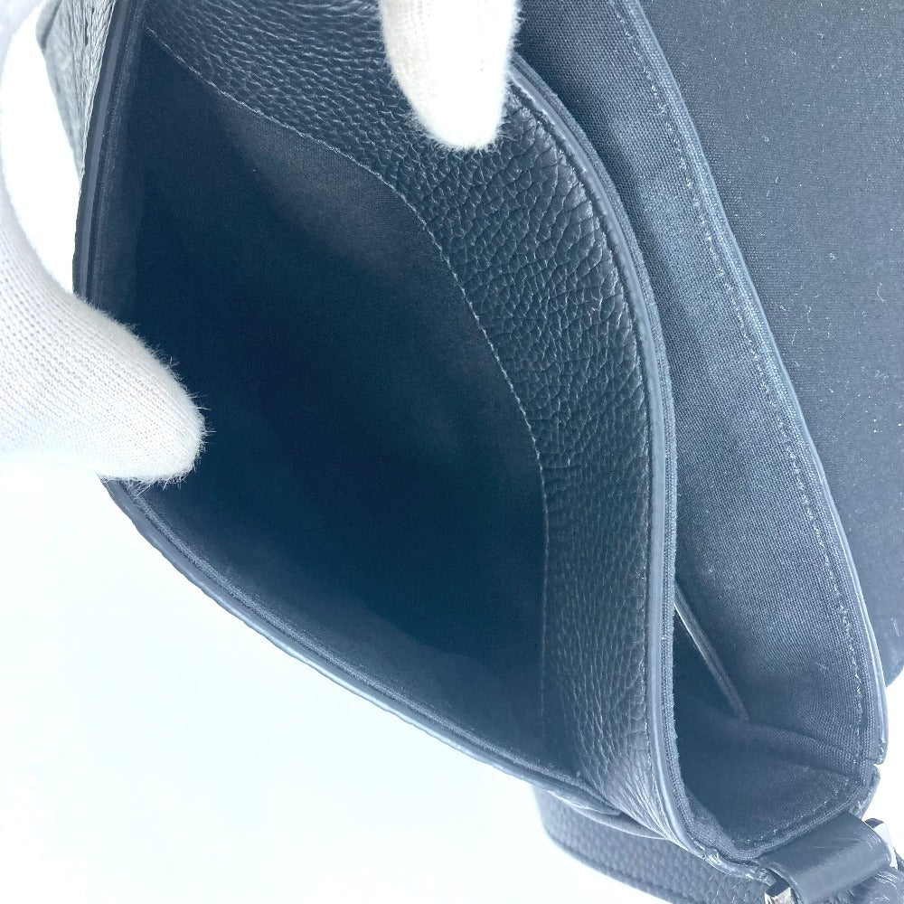 Dior 1ESPO329LLG 24AW フラップ付き 総ロゴ エンボス カバン 斜め掛け ショルダーバッグ レザー ユニセックス ブラック - brandshop-reference