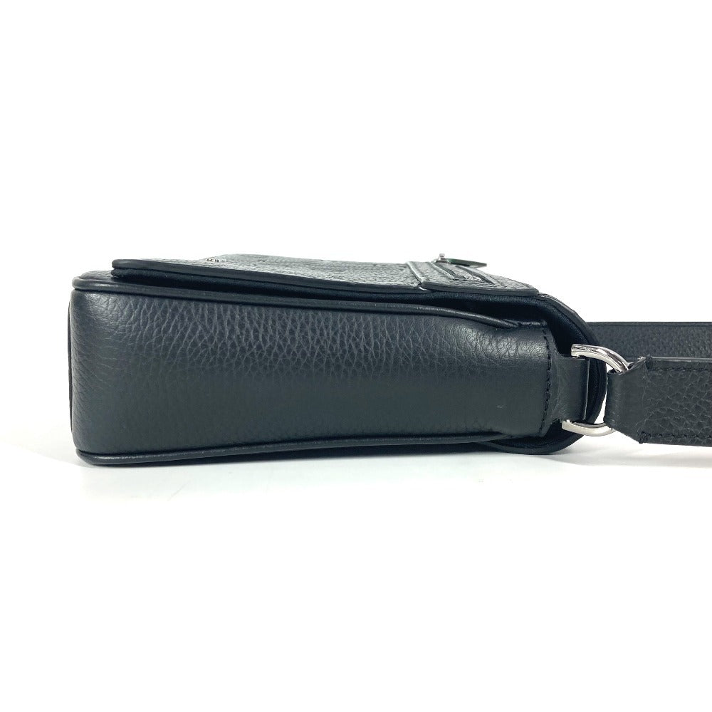 Dior 1ESPO329LLG 24AW フラップ付き 総ロゴ エンボス カバン 斜め掛け ショルダーバッグ レザー ユニセックス ブラック - brandshop-reference