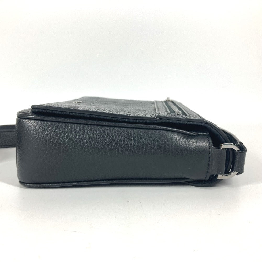 Dior 1ESPO329LLG 24AW フラップ付き 総ロゴ エンボス カバン 斜め掛け ショルダーバッグ レザー ユニセックス ブラック - brandshop-reference