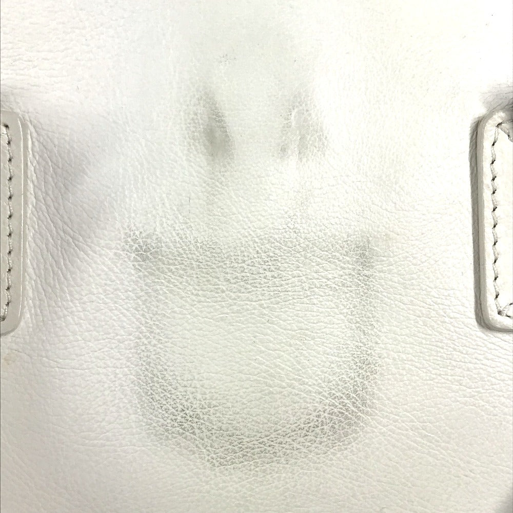 Dior Dロゴ  カバン トップハンドル ミニボストンバッグ 横長バッグ Ｄバックル ハンドバッグ レザー レディース ホワイト - brandshop-reference