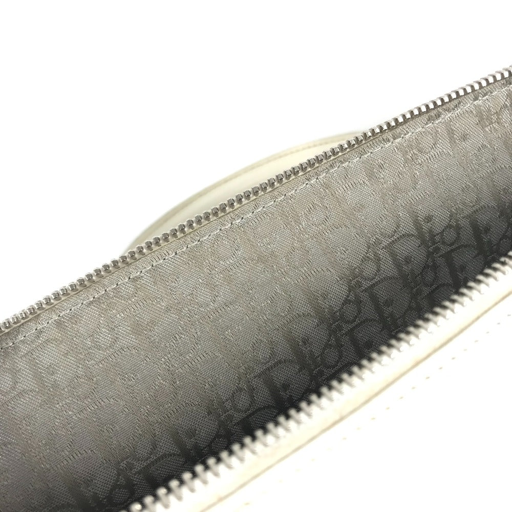 Dior Dロゴ  カバン トップハンドル ミニボストンバッグ 横長バッグ Ｄバックル ハンドバッグ レザー レディース ホワイト - brandshop-reference