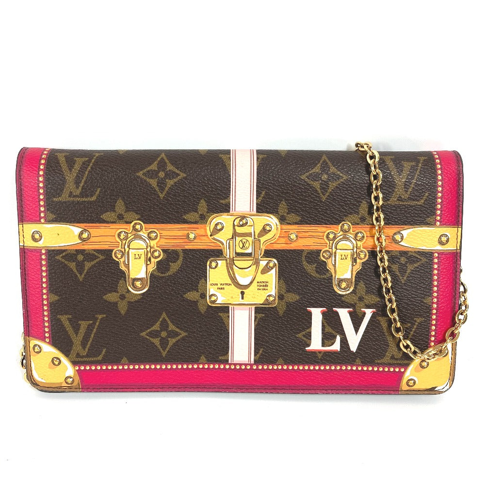 LOUIS VUITTON M62456 2018サマートランク ポシェット・ウィークエンド クラッチバッグ ショルダーバッグ チェーンウォレット 長財布 長財布 モノグラムキャンバス レディース ブラウン - brandshop-reference