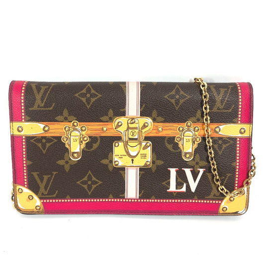 LOUIS VUITTON M62456 2018サマートランク ポシェット・ウィークエンド クラッチバッグ ショルダーバッグ チェーンウォレット 長財布 長財布 モノグラムキャンバス レディース ブラウン - brandshop-reference