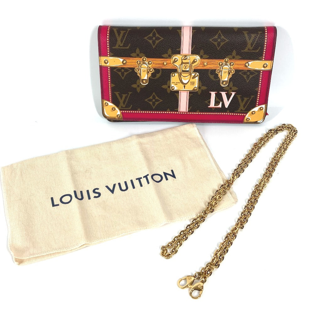 LOUIS VUITTON M62456 2018サマートランク ポシェット・ウィークエンド クラッチバッグ ショルダーバッグ チェーンウォレット 長財布 長財布 モノグラムキャンバス レディース ブラウン - brandshop-reference