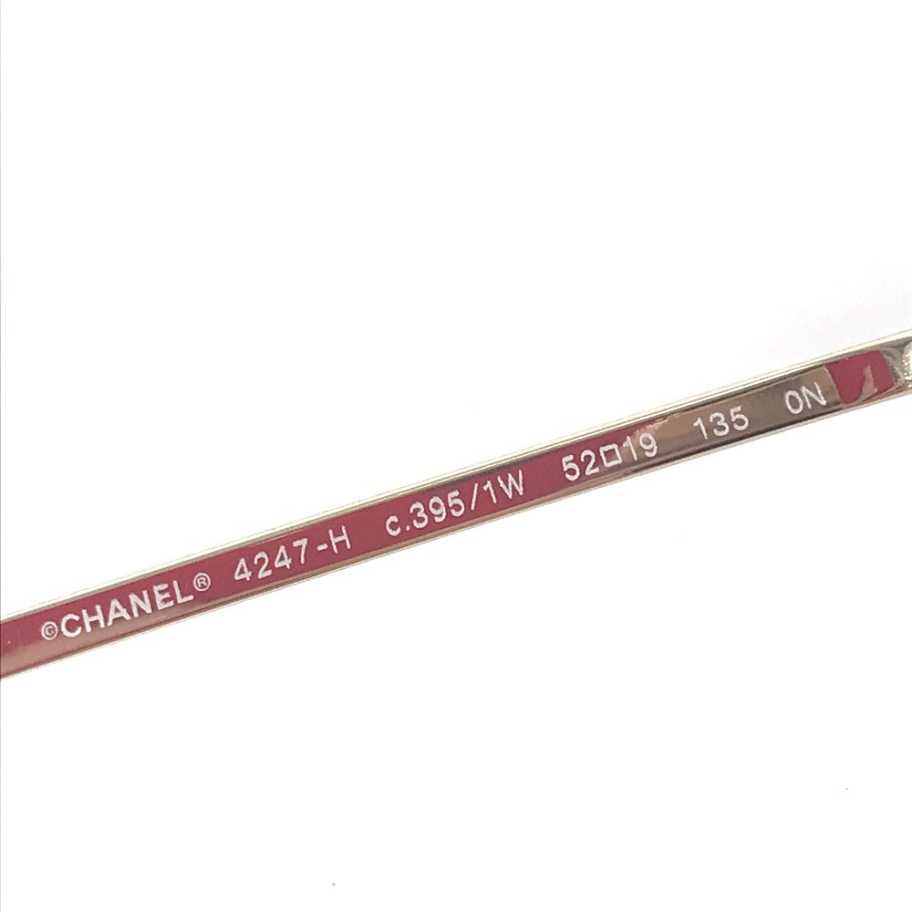 CHANEL 4247-H フェイクパール ファッション小物 アイウェア 眼鏡 メガネ ラウンド クリア サングラス メタル レディース ゴールド - brandshop-reference