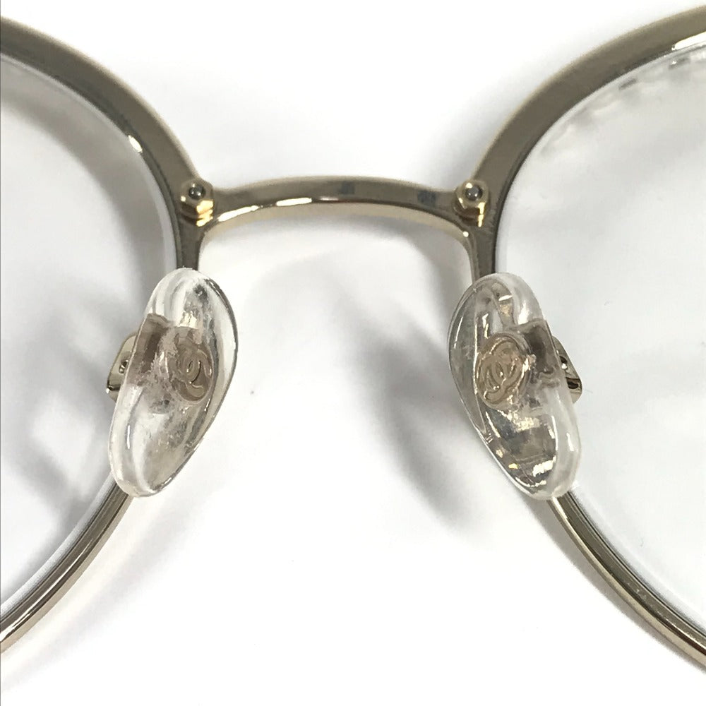 CHANEL 4247-H フェイクパール ファッション小物 アイウェア 眼鏡 メガネ ラウンド クリア サングラス メタル レディース ゴールド - brandshop-reference