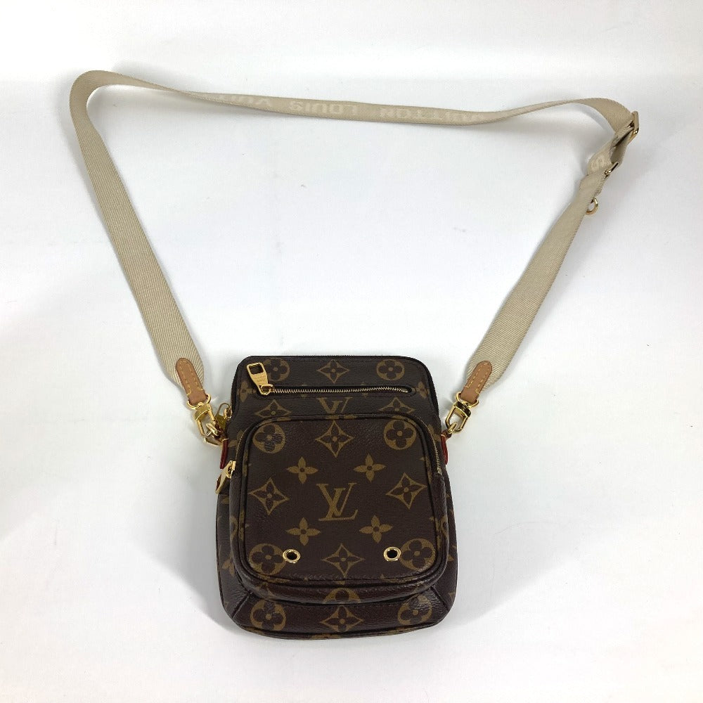 LOUIS VUITTON M80746 モノグラム ユーティリティ クロスボディ 斜め掛け ポシェット チェーンバッグ ポーチ ショルダーバッグ モノグラムキャンバス ユニセックス ブラウン - brandshop-reference