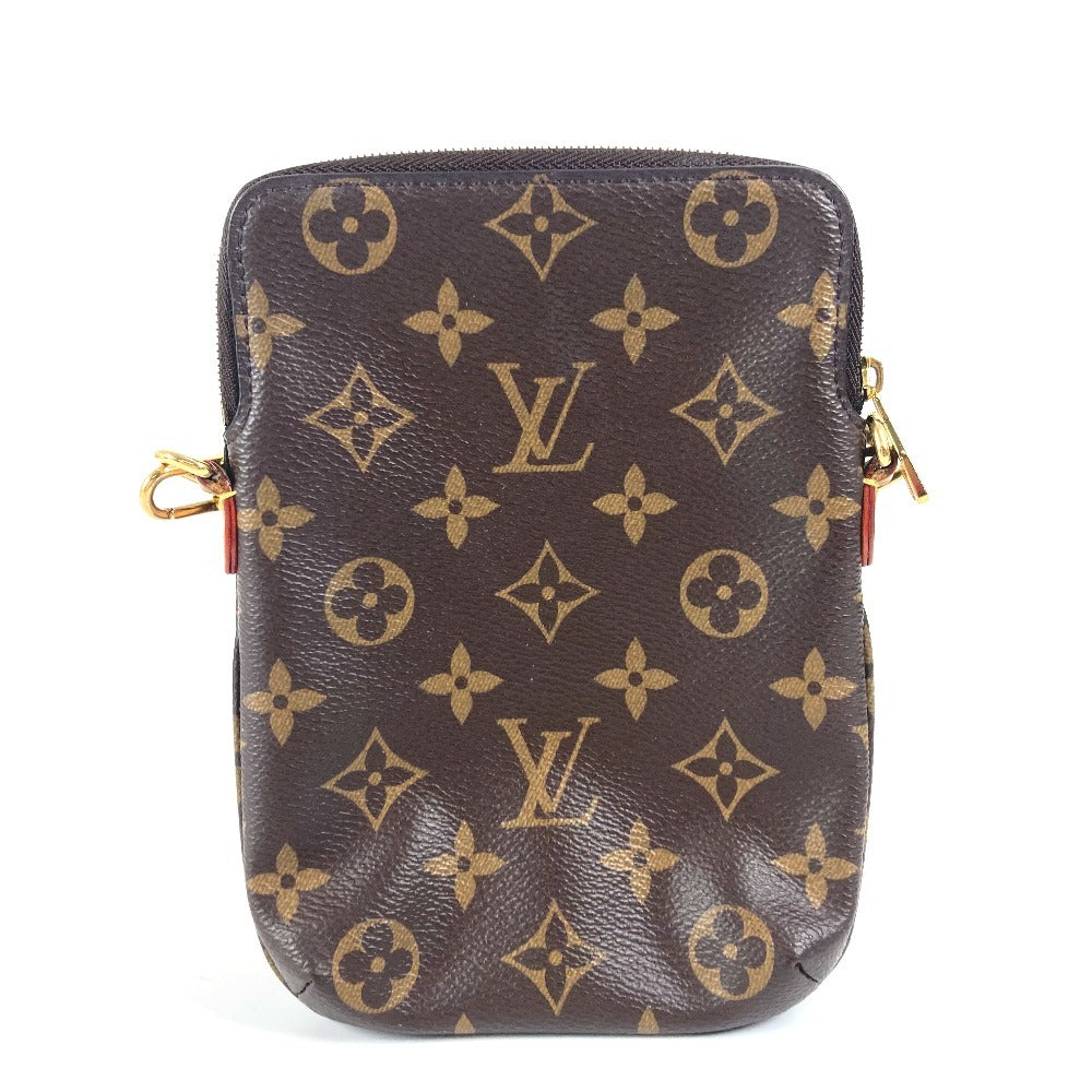 LOUIS VUITTON M80746 モノグラム ユーティリティ クロスボディ 斜め掛け ポシェット チェーンバッグ ポーチ ショルダーバッグ モノグラムキャンバス ユニセックス ブラウン - brandshop-reference