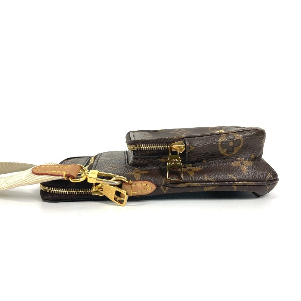 LOUIS VUITTON M80746 モノグラム ユーティリティ クロスボディ 斜め掛け ポシェット チェーンバッグ ポーチ ショルダーバッグ モノグラムキャンバス ユニセックス ブラウン - brandshop-reference