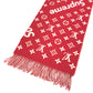 LOUIS VUITTON MP1890 supreme シュプリーム コラボ フリンジ マフラー ウール/カシミヤ ユニセックス レッド