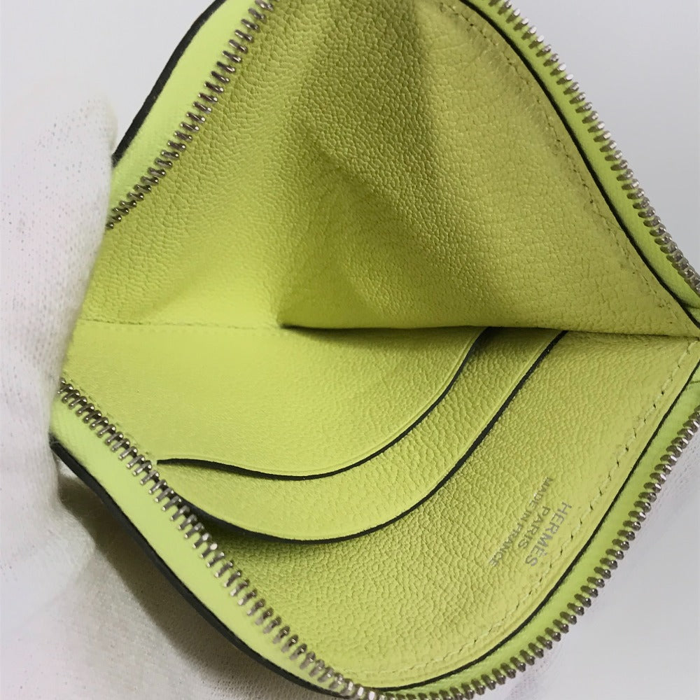 HERMES 馬 シュバル パドック  財布 小銭入れ コインケース シェーブル レディース ジョーヌブルジョン/ナタ イエロー - brandshop-reference