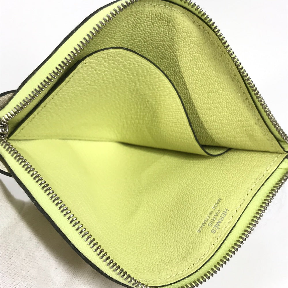 HERMES 馬 シュバル パドック  財布 小銭入れ コインケース シェーブル レディース ジョーヌブルジョン/ナタ イエロー - brandshop-reference