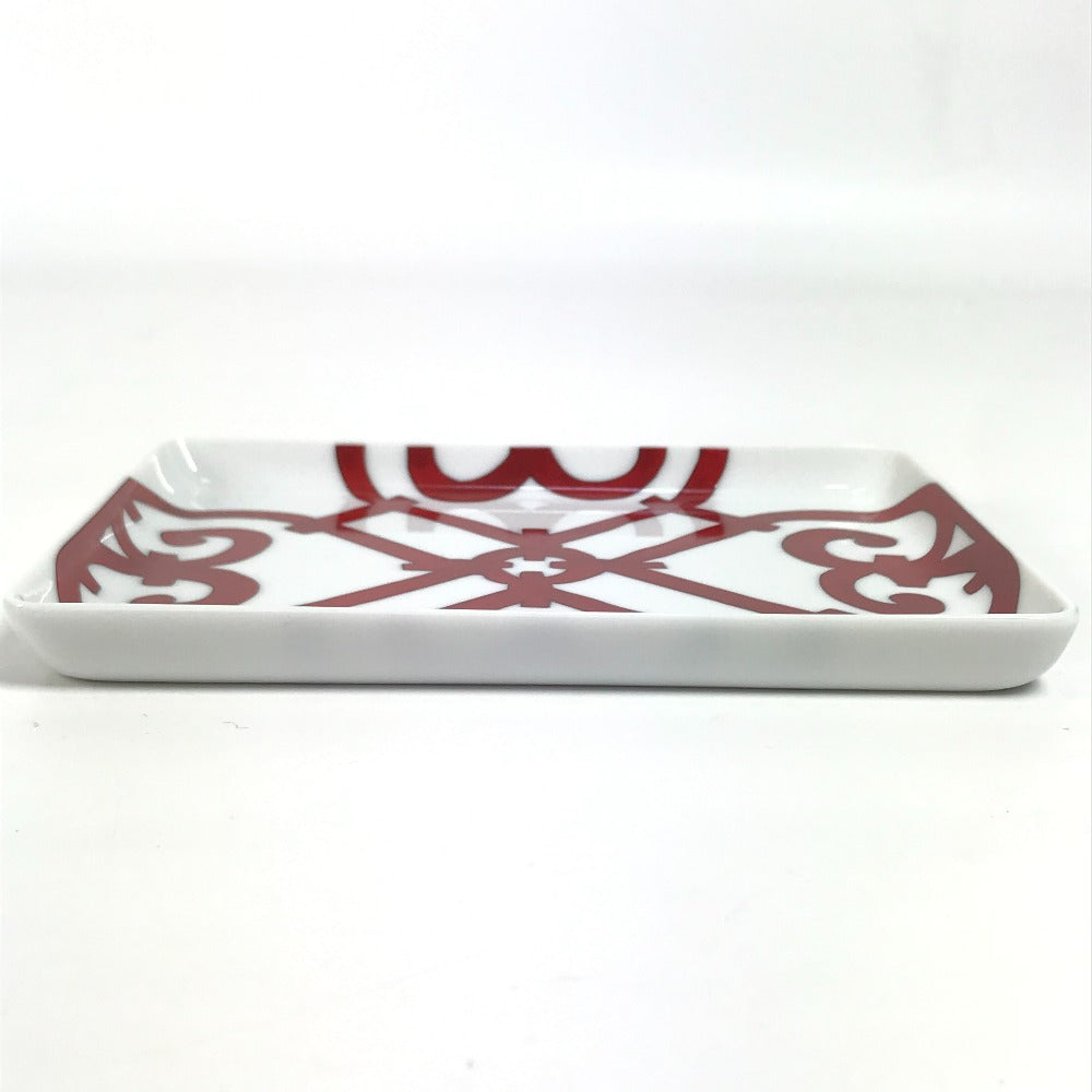 HERMES トレー 〈ガダルキヴィール〉 PM プレート カトラリー お皿 陶器 ユニセックス レッド - brandshop-reference