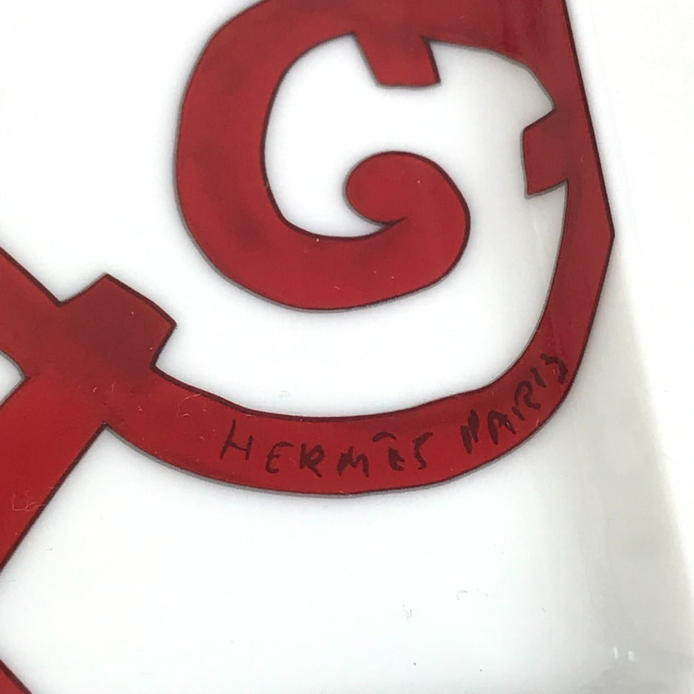 HERMES トレー 〈ガダルキヴィール〉 PM プレート カトラリー お皿 陶器 ユニセックス レッド - brandshop-reference