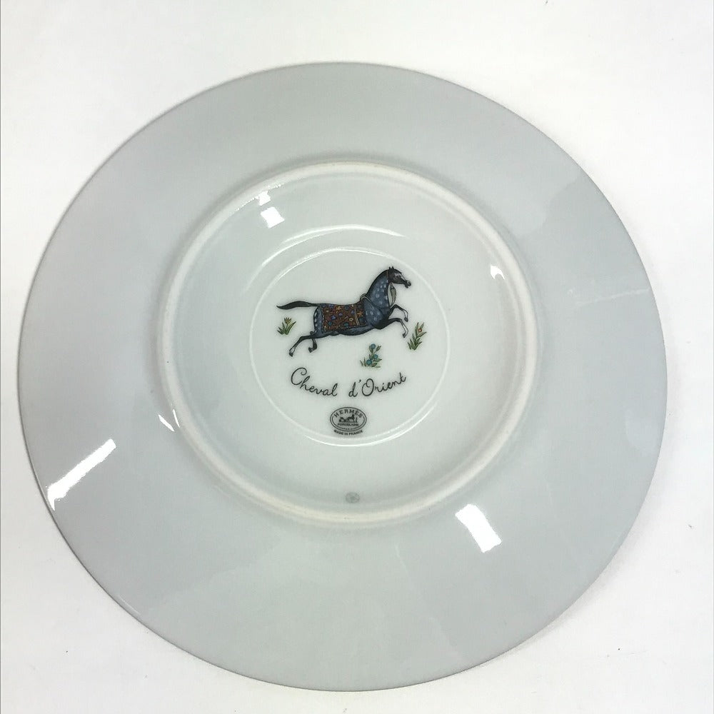 HERMES 馬 セット 皿 ティーカップ＆ソーサー 〈シュヴァルドリアン〉 No1 コップ 食器 インテリア コーヒーカップ ティーカップ 陶器 ユニセックス ブラウン - brandshop-reference