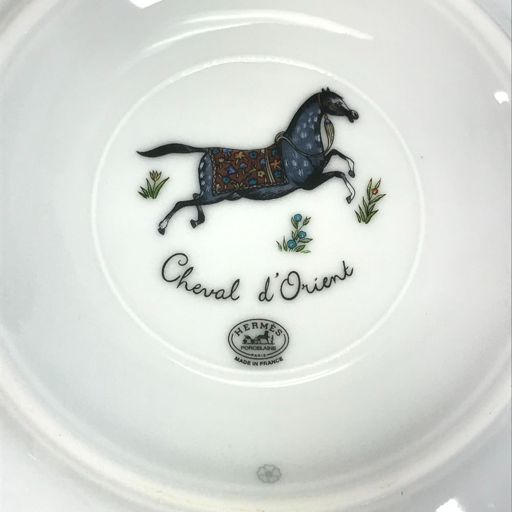 HERMES 馬 セット 皿 ティーカップ＆ソーサー 〈シュヴァルドリアン〉 No1 コップ 食器 インテリア コーヒーカップ ティーカップ 陶器 ユニセックス ブラウン - brandshop-reference