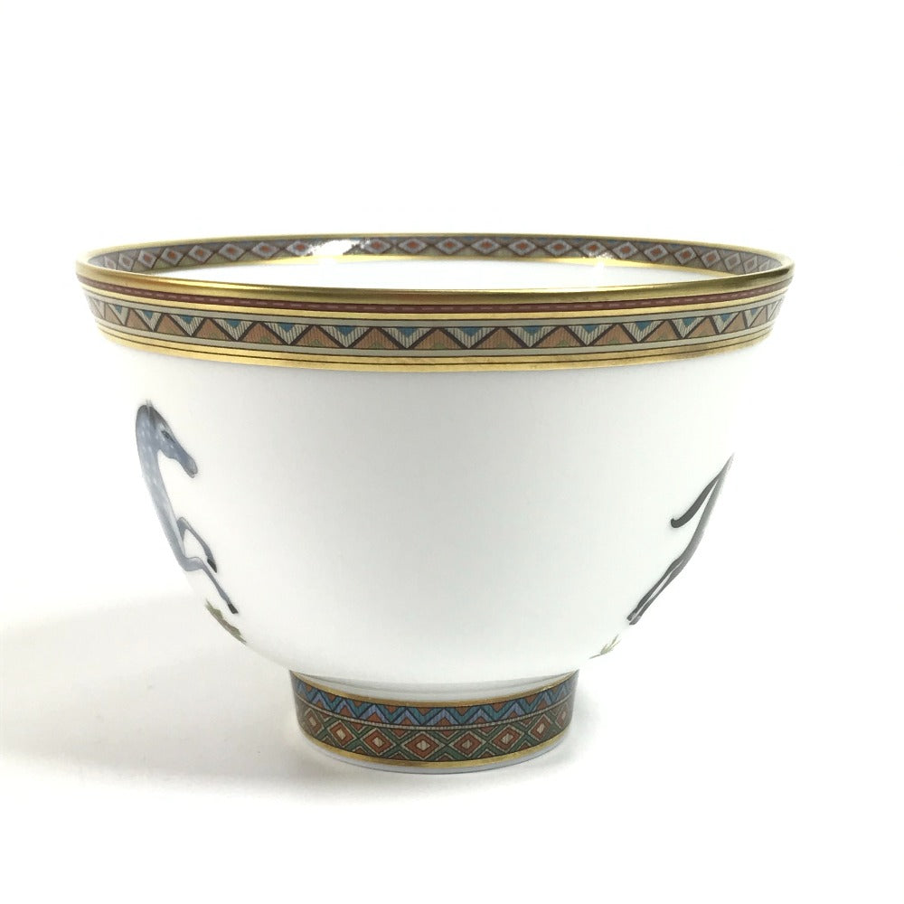 HERMES 馬 セット 皿 ティーカップ＆ソーサー 〈シュヴァルドリアン〉 No1 コップ 食器 インテリア コーヒーカップ ティーカップ 陶器 ユニセックス ブラウン - brandshop-reference