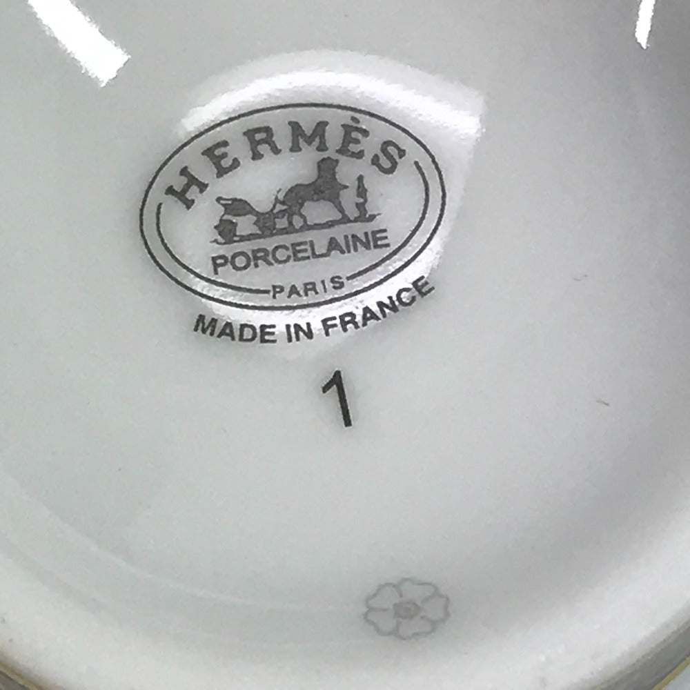 HERMES 馬 セット 皿 ティーカップ＆ソーサー 〈シュヴァルドリアン〉 No1 コップ 食器 インテリア コーヒーカップ ティーカップ 陶器 ユニセックス ブラウン - brandshop-reference