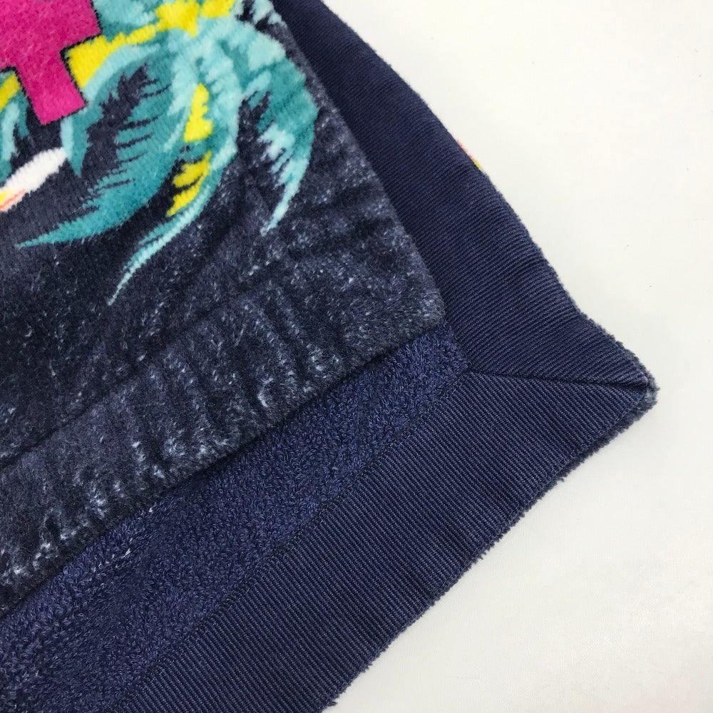 LOUIS VUITTON MP1980 ロゴ ジャングルモチーフ ビーチタオル バスタオル インテリア ひざかけ ブランケット タオル コットン ユニセックス ネイビー - brandshop-reference