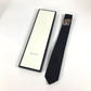 GUCCI Tiger Embroidered Animal Accessory Silk Tie Men's Black