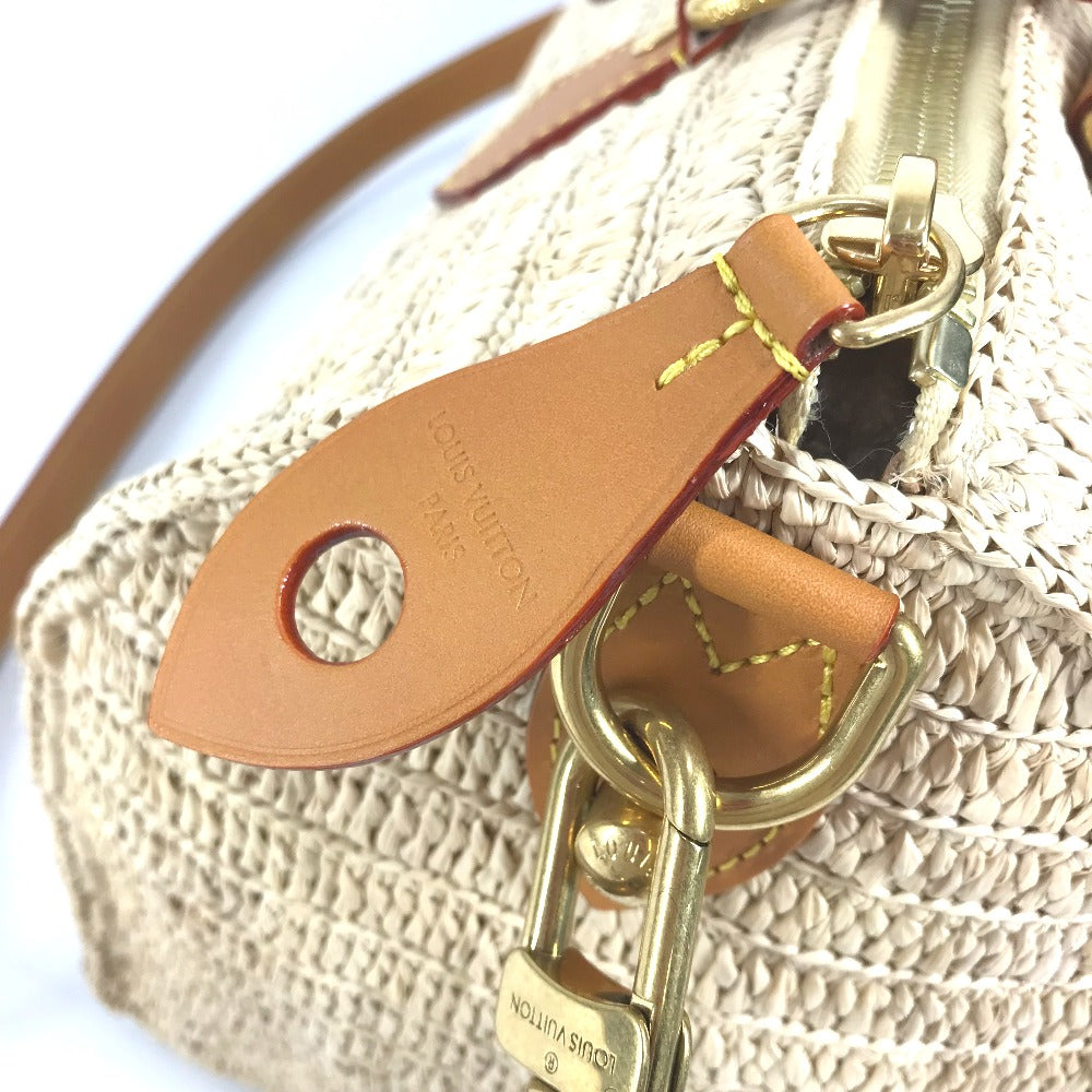 LOUIS VUITTON M14457 LV Logo Speedy Bandoulière 30 2WAY Bag Shoulder Bag Crossbody Bag Mini Boston Bag Handbag Raffia Unisex Natural Beige Beige
