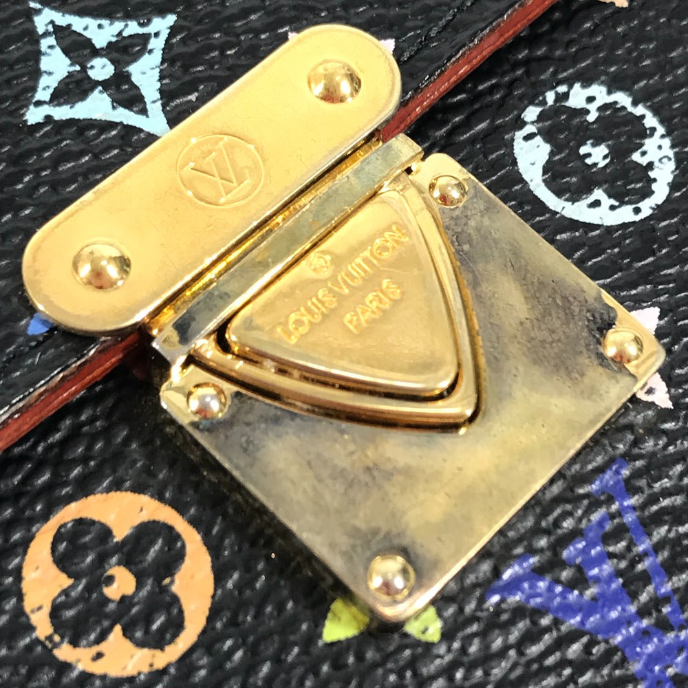 LOUIS VUITTON M58015 Monogram Multicolore Portefeuille Koala Compact Wallet, Tri-fold Wallet, Monogram Multicolore Canvas, Women's, Noir, Black