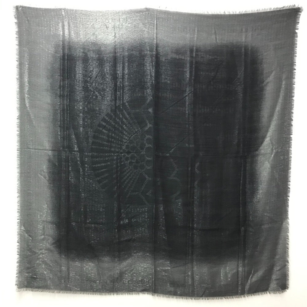 BVLGARI ラメ 大判 ストール フリンジ ショール ウール ユニセックス グレー系 - brandshop-reference