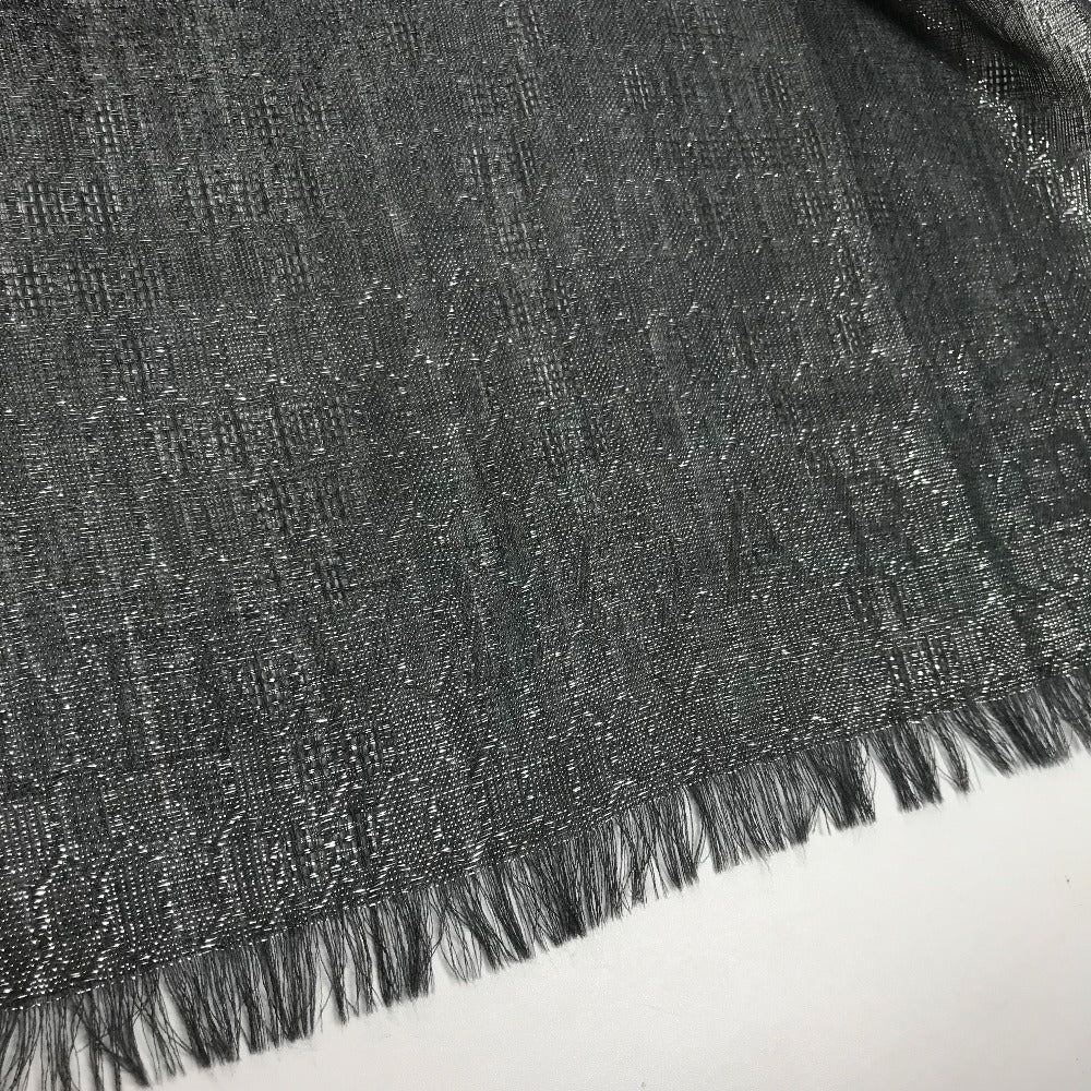BVLGARI ラメ 大判 ストール フリンジ ショール ウール ユニセックス グレー系 - brandshop-reference
