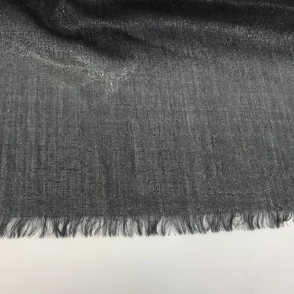 BVLGARI ラメ 大判 ストール フリンジ ショール ウール ユニセックス グレー系 - brandshop-reference