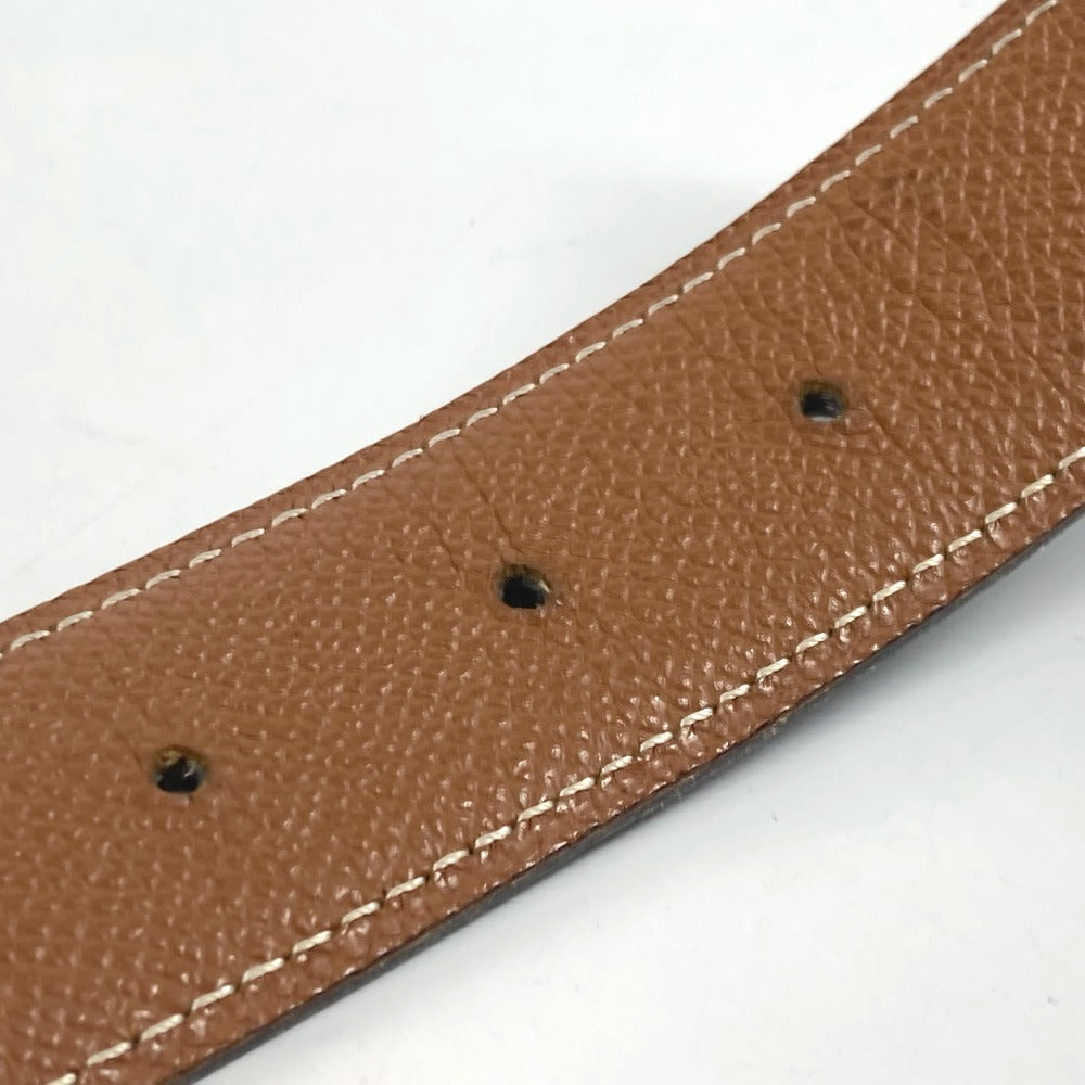 HERMES Hベルト バックルベルト アクセサリー ベルト エプソン レディース ブラック×ゴールド - brandshop-reference