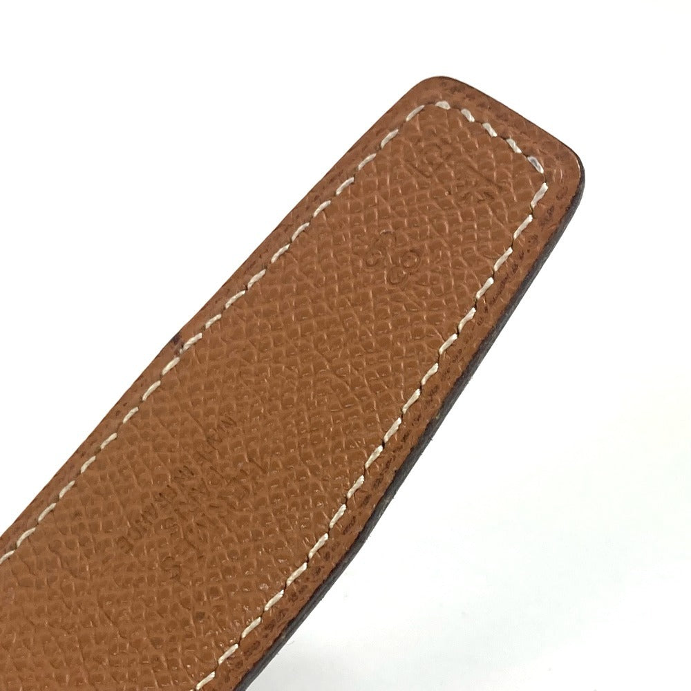 HERMES Hベルト バックルベルト アクセサリー ベルト エプソン レディース ブラック×ゴールド - brandshop-reference