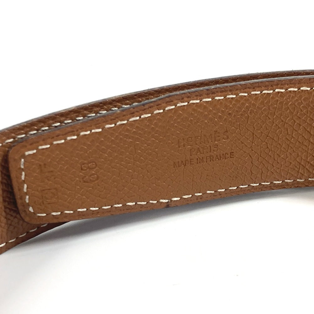 HERMES Hベルト バックルベルト アクセサリー ベルト エプソン レディース ブラック×ゴールド - brandshop-reference