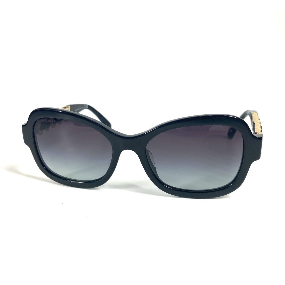 CHANEL 5465-Q-A チェーン CC ココマーク ロゴ めがね メガネ アイウェア 眼鏡 サングラス プラスチック レディース ブラック - brandshop-reference