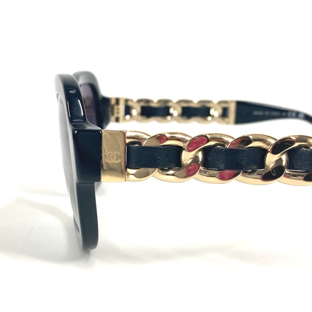 CHANEL 5465-Q-A チェーン CC ココマーク ロゴ めがね メガネ アイウェア 眼鏡 サングラス プラスチック レディース ブラック - brandshop-reference