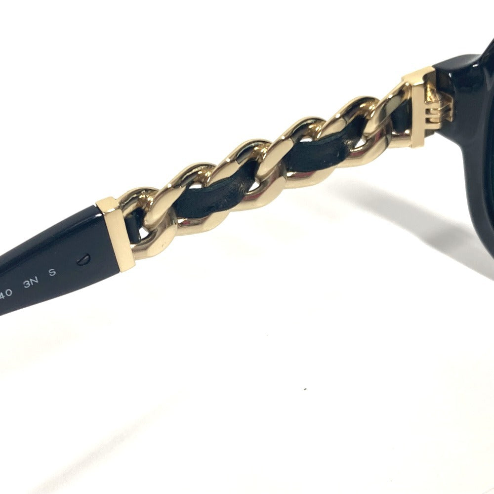 CHANEL 5465-Q-A チェーン CC ココマーク ロゴ めがね メガネ アイウェア 眼鏡 サングラス プラスチック レディース ブラック - brandshop-reference