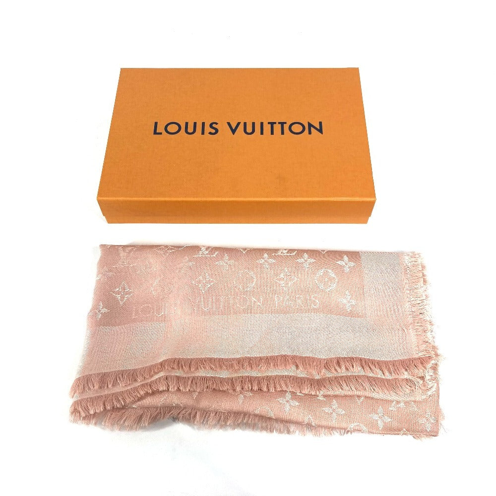 LOUIS VUITTON M74441 フリンジ 大判 ショール・モノグラム ショール アクセサリー ストール シルク レディース ピンク - brandshop-reference