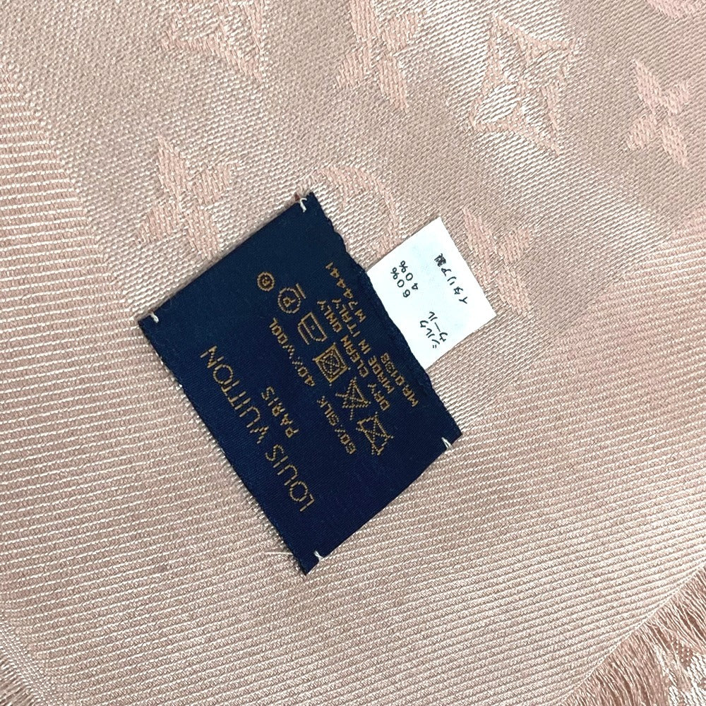 LOUIS VUITTON M74441 フリンジ 大判 ショール・モノグラム ショール アクセサリー ストール シルク レディース ピンク - brandshop-reference