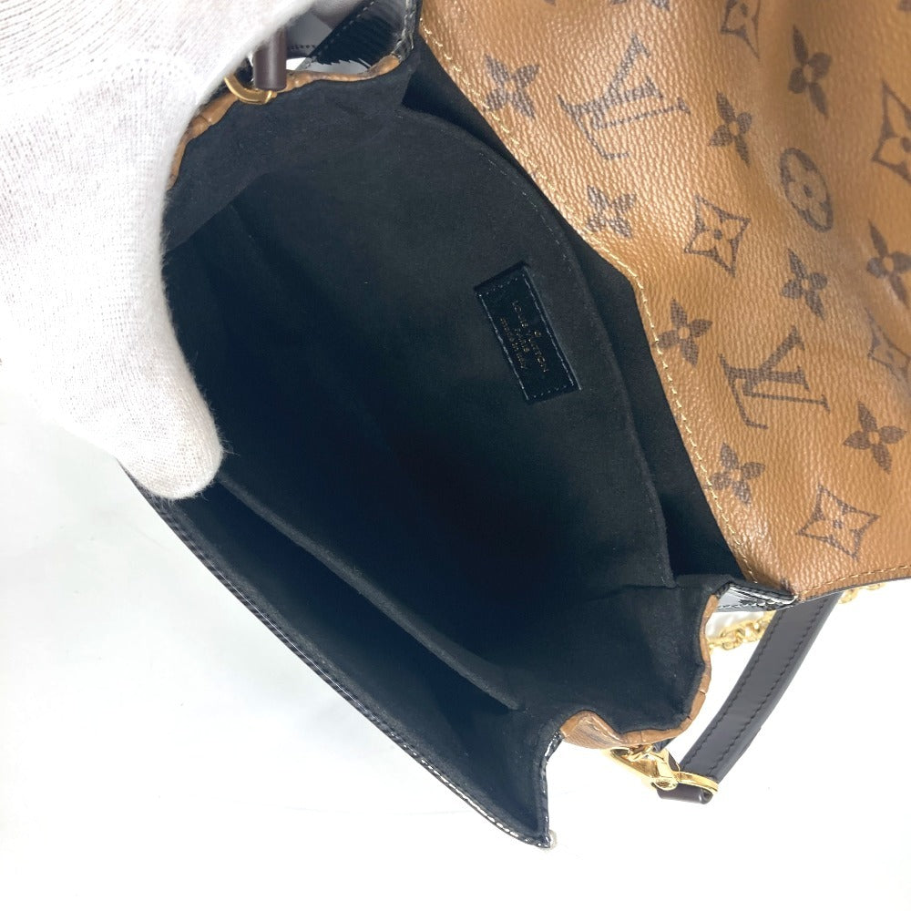 LOUIS VUITTON M54990 샤이니 에피 모노그램 리버스 포셰트 메티스 미니백 3WAY 백 핸드백 체인백 크로스바디 숄더백 모노그램 리버스 캔버스 여성 블랙