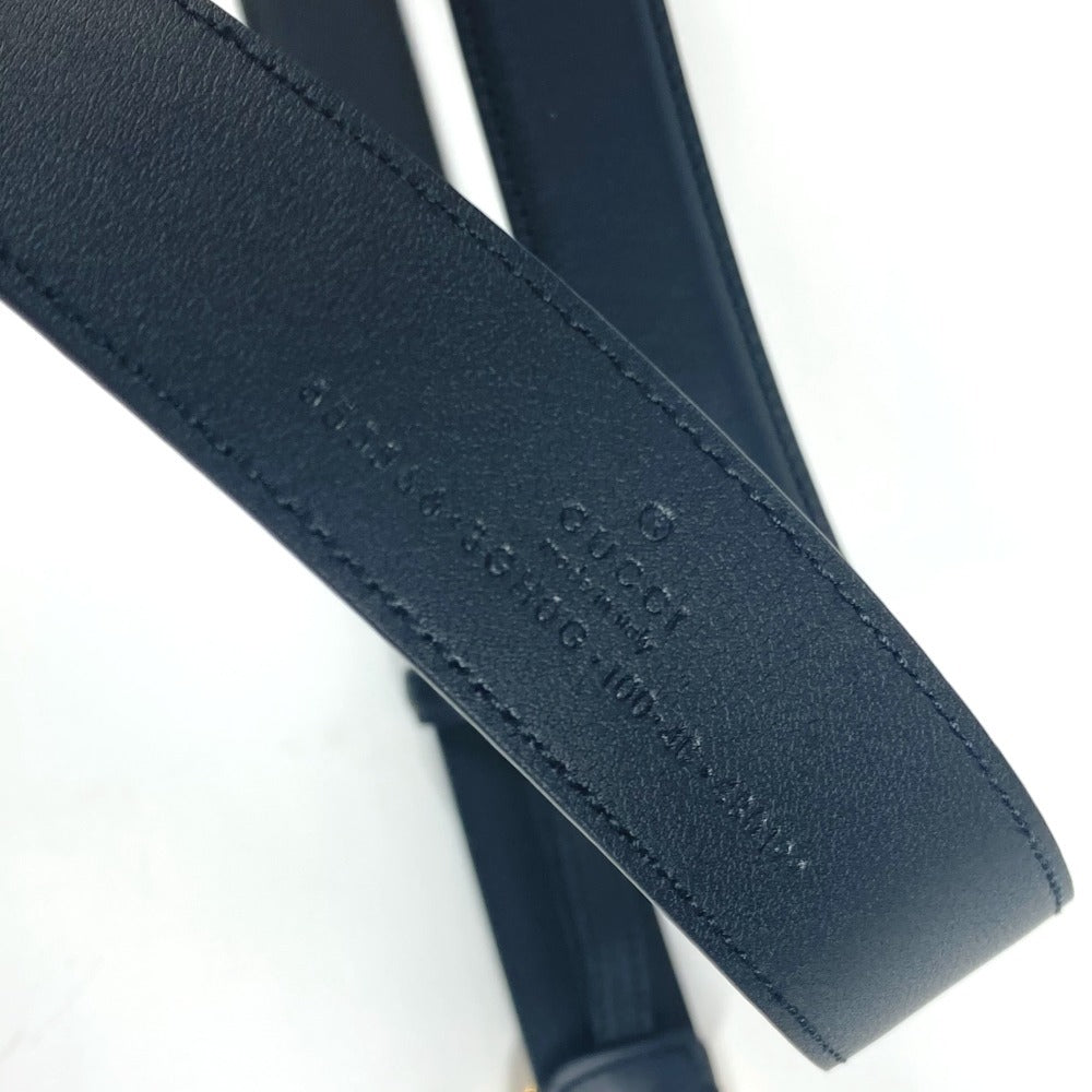 GUCCI 655566 Gロゴ バックル アクセサリー ベルト レザー メンズ ブラック - brandshop-reference