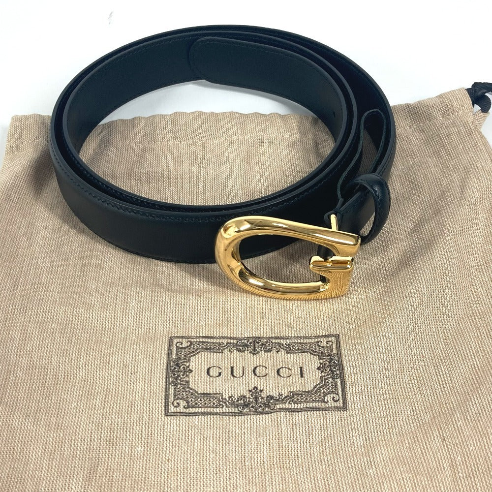 GUCCI 655566 Gロゴ バックル アクセサリー ベルト レザー メンズ ブラック - brandshop-reference