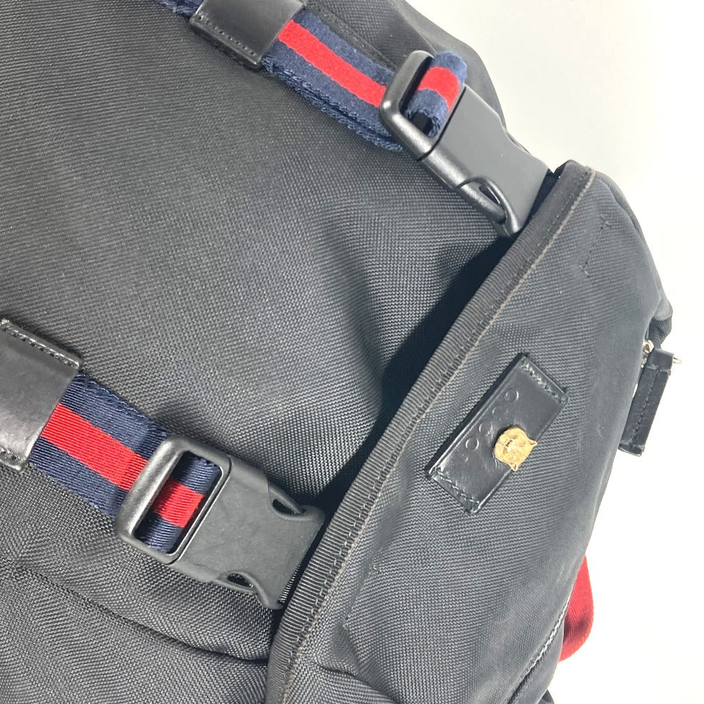 GUCCI 429037 ウェブライン シェリーライン エンブロイダリー タイガー バックパック シェリーライン カバン リュックサック ナイロンキャンバス ユニセックス ブラック - brandshop-reference