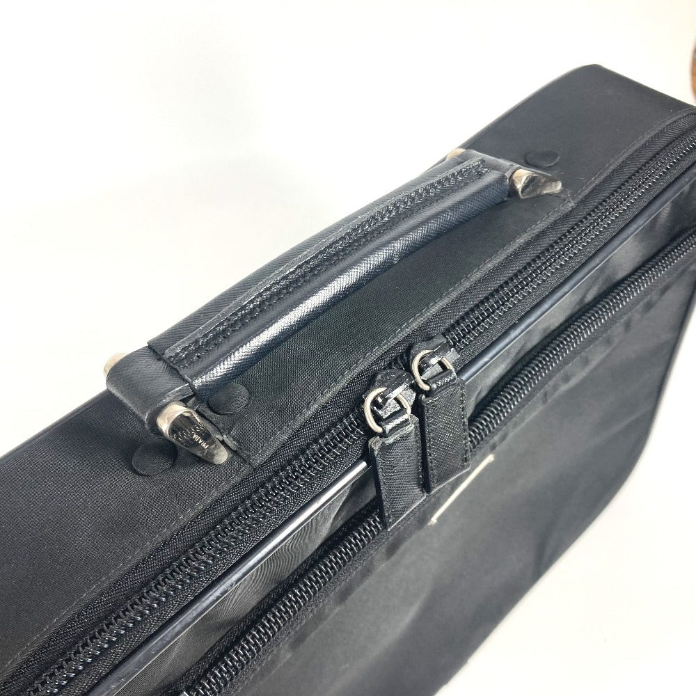 PRADA トライアングルロゴ 三角ロゴ プレート 2WAYバッグ ハンドバッグ ビジネスバッグ ショルダーバッグ レザー/ナイロン ユニセックス ブラック - brandshop-reference