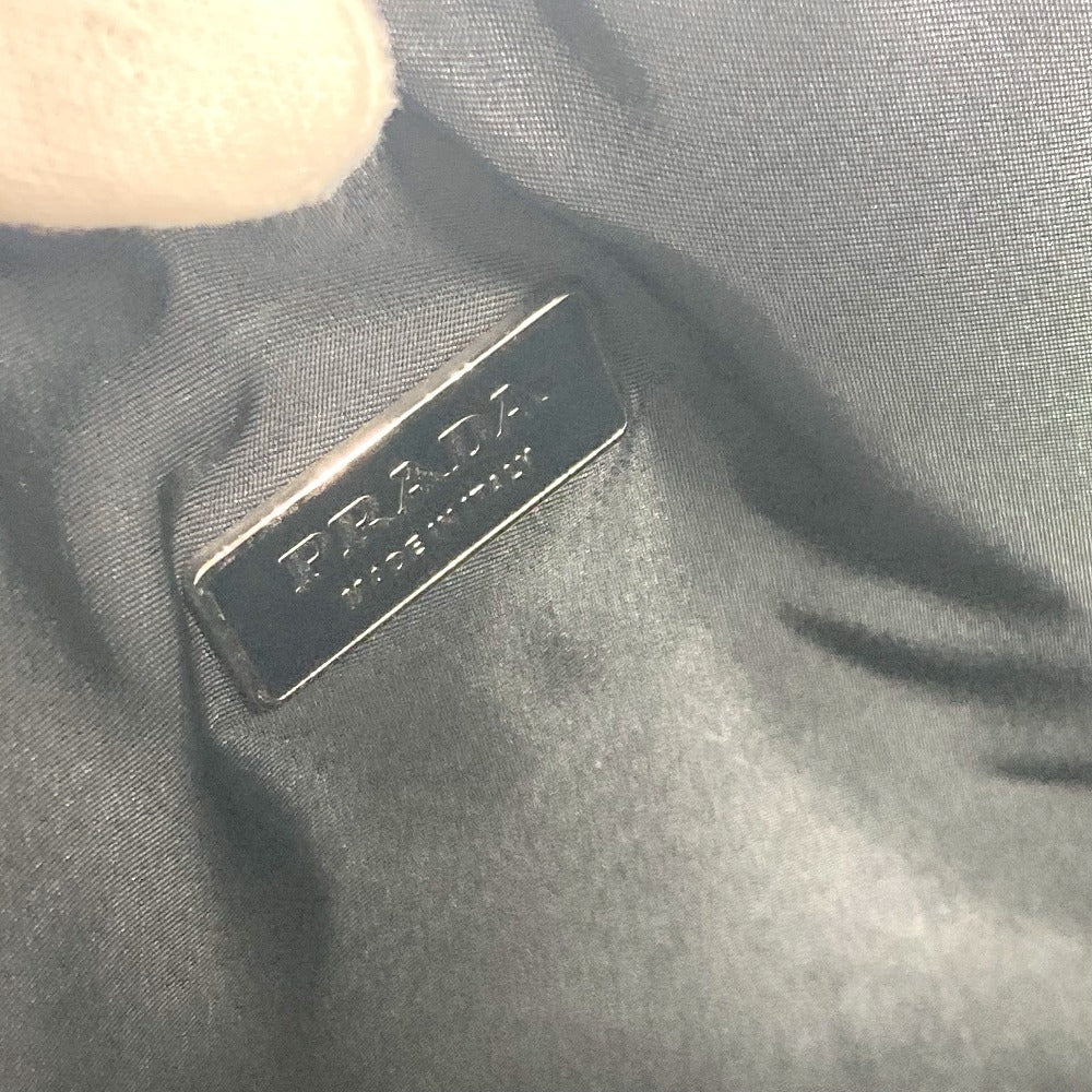 PRADA トライアングルロゴ 三角ロゴ プレート 2WAYバッグ ハンドバッグ ビジネスバッグ ショルダーバッグ レザー/ナイロン ユニセックス ブラック - brandshop-reference